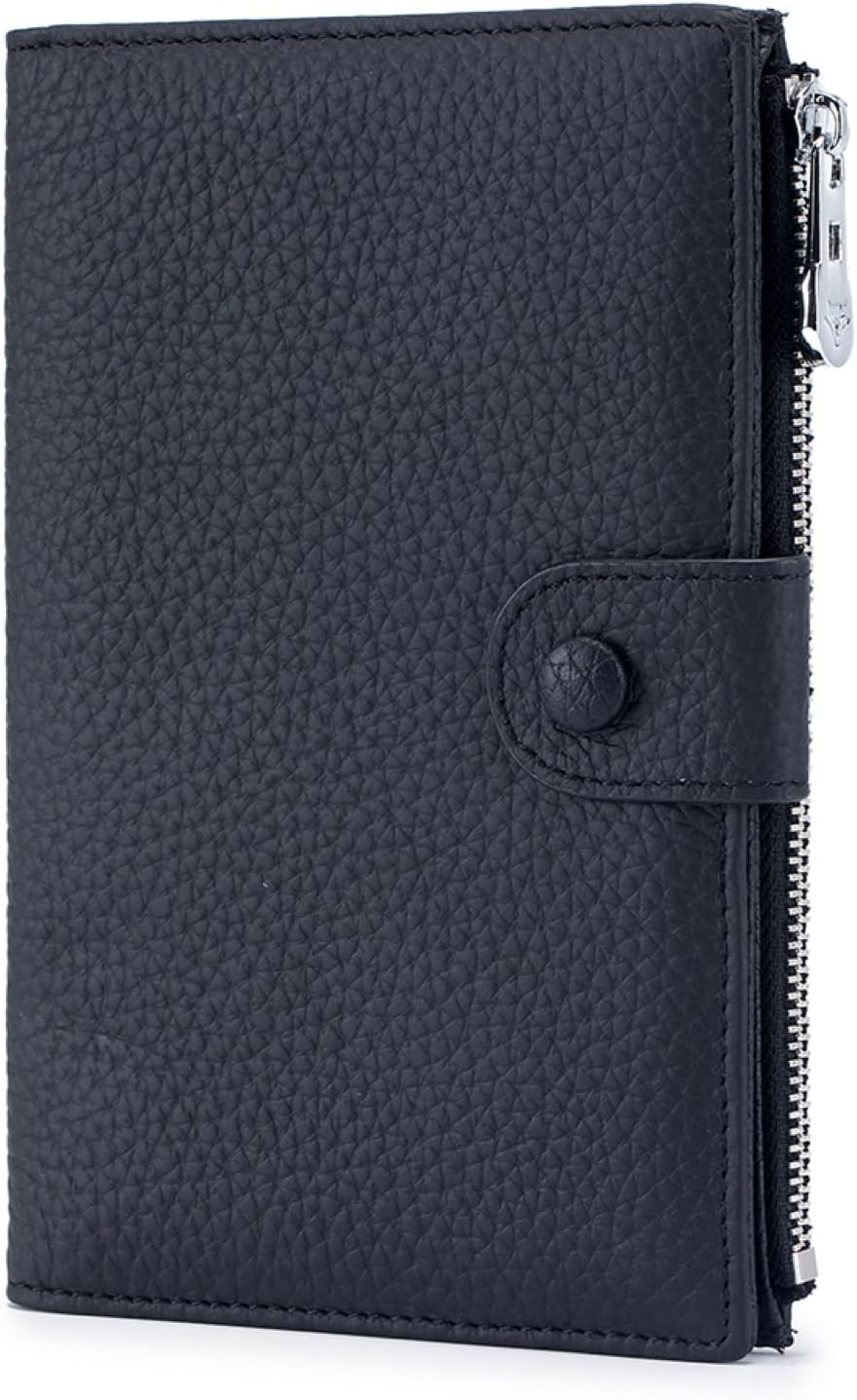 Genuine Leather RFID Blocking Passport Holder Wallet, Multi-Functional Travel Document Organizer with Zipper Pocket, Includes SIM Card Ejector Pin (Pink)