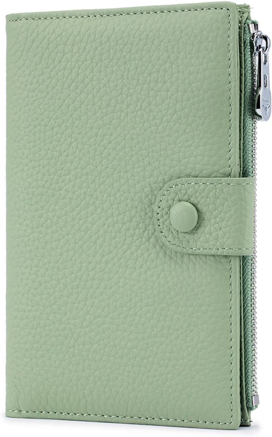 Genuine Leather RFID Blocking Passport Holder Wallet, Multi-Functional Travel Document Organizer with Zipper Pocket, Includes SIM Card Ejector Pin (Pink)