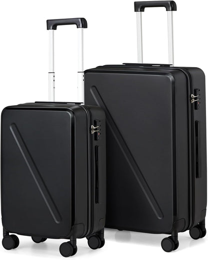 16 Inch Underseat Carry On Luggage With Wheels Underseat Carry On Bag Small Suitcase Personal Item Hard Shell Suitcases Mini TSA Approved Carry On Luggage, Blackish Green