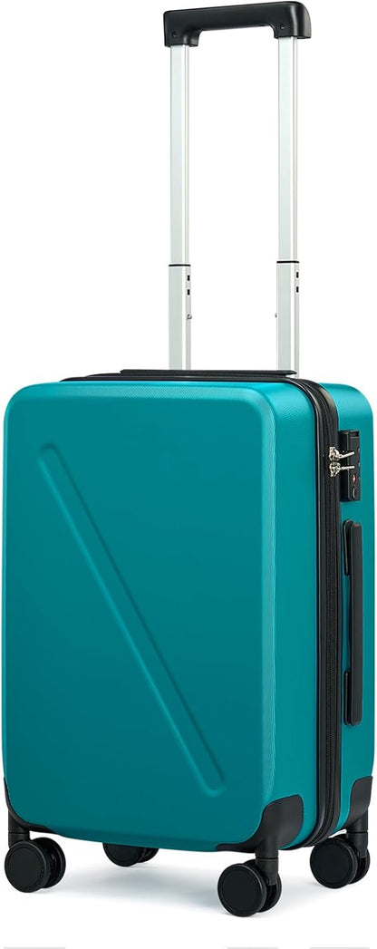 16 Inch Underseat Carry On Luggage With Wheels Underseat Carry On Bag Small Suitcase Personal Item Hard Shell Suitcases Mini TSA Approved Carry On Luggage, Blackish Green