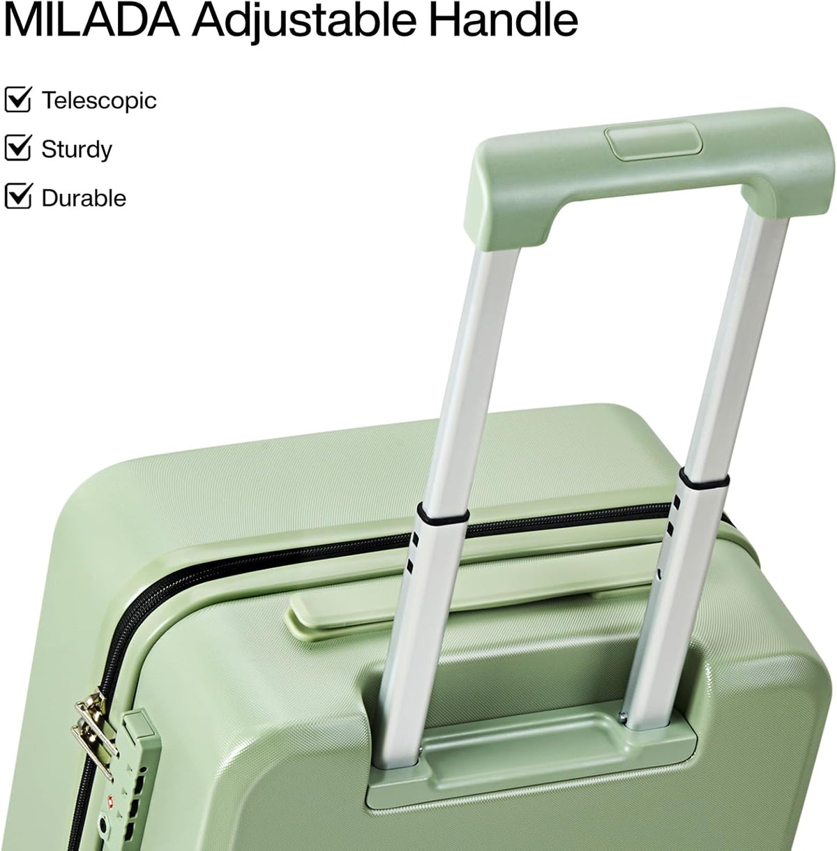 16 Inch Underseat Carry On Luggage With Wheels Underseat Carry On Bag Small Suitcase Personal Item Hard Shell Suitcases Mini TSA Approved Carry On Luggage, Blackish Green