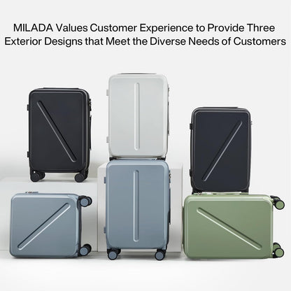 16 Inch Underseat Carry On Luggage With Wheels Underseat Carry On Bag Small Suitcase Personal Item Hard Shell Suitcases Mini TSA Approved Carry On Luggage, Blackish Green