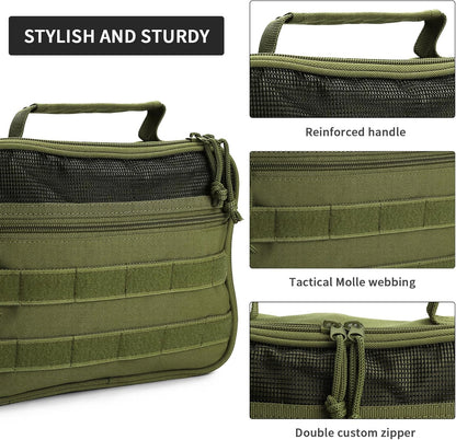 Tactical Travel Toiletry Bag for Men and Women, Hanging Travel Toiletry Organizer Dopp Kit, Toiletries Shaving Hygiene Bathroom Bag,Men's Toiletry Bag for Short Trips Camping - Black