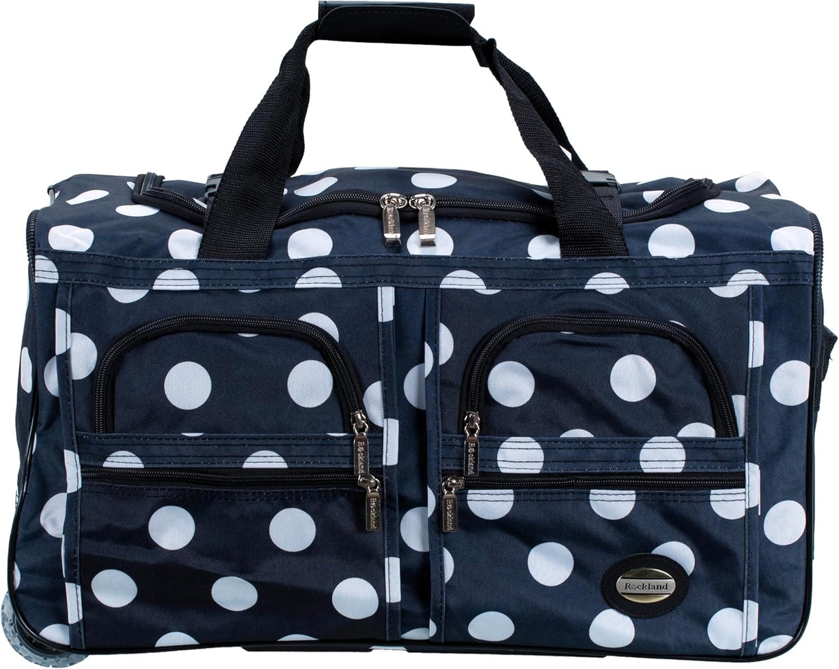 Rolling Duffel Bag, Black, 22" - Colors B