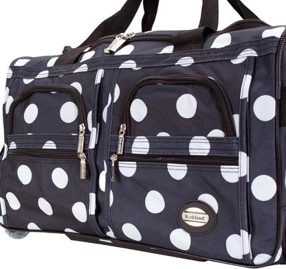 Rolling Duffel Bag, Black, 22" - Colors B