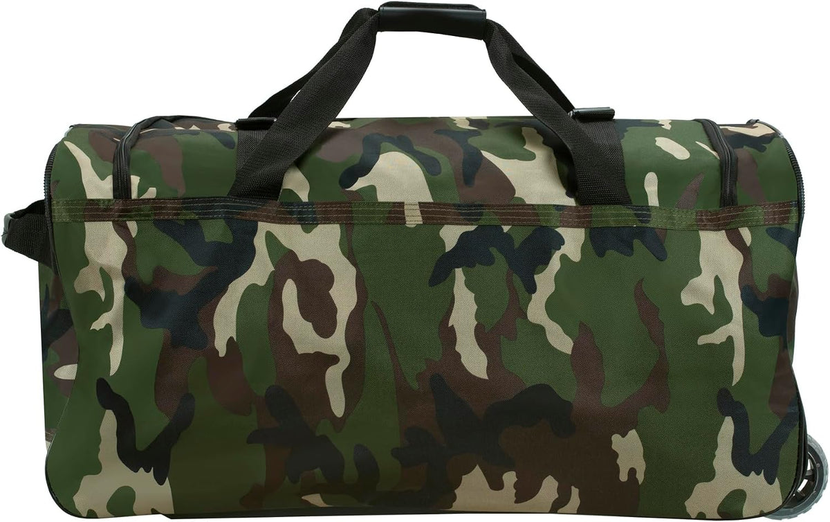 Rolling Duffel Bag, Black, 22" - Colors B