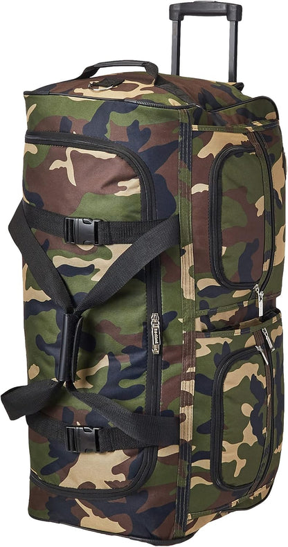 Rolling Duffel Bag, Black, 22" - Colors B