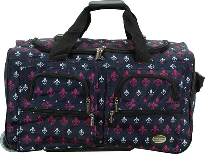 Rolling Duffel Bag, Black, 22" - Colors B