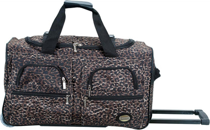 Rolling Duffel Bag, Black, 22" - Colors B