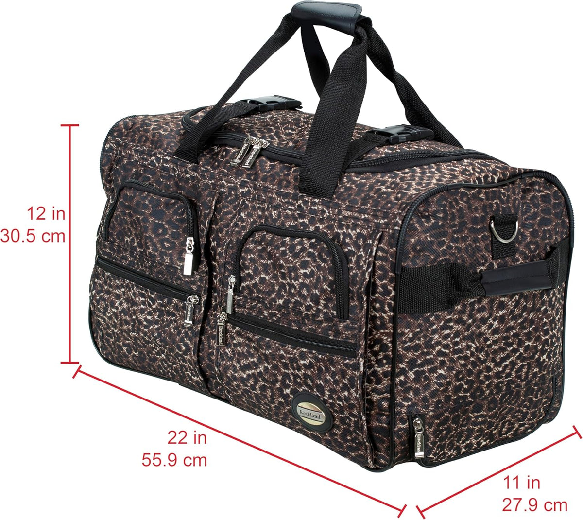 Rolling Duffel Bag, Black, 22" - Colors B