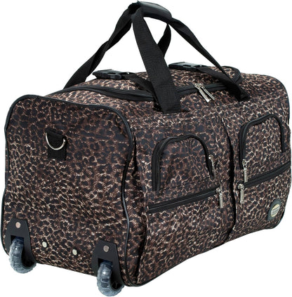 Rolling Duffel Bag, Black, 22" - Colors B