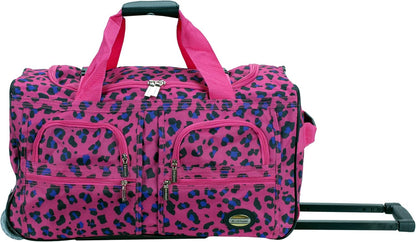 Rolling Duffel Bag, Black, 22" - Colors B