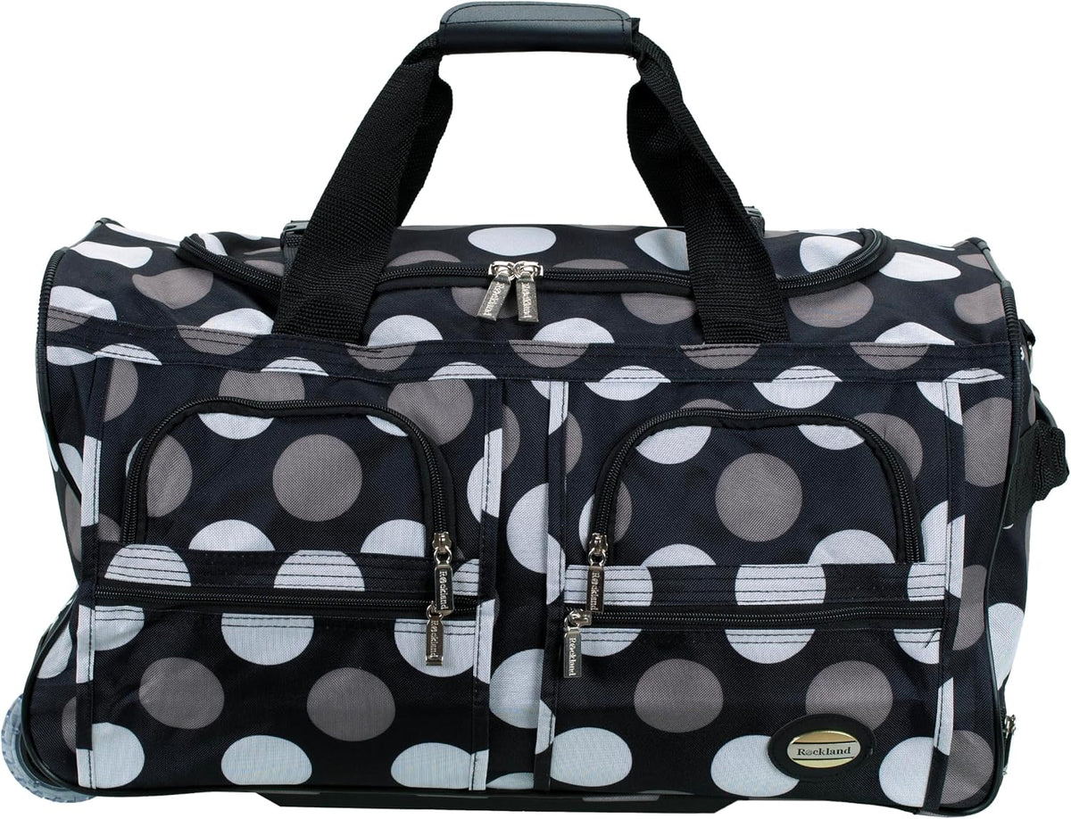 Rolling Duffel Bag, Black, 22" - Colors B