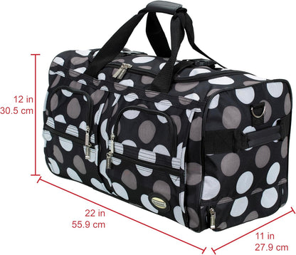 Rolling Duffel Bag, Black, 22" - Colors B