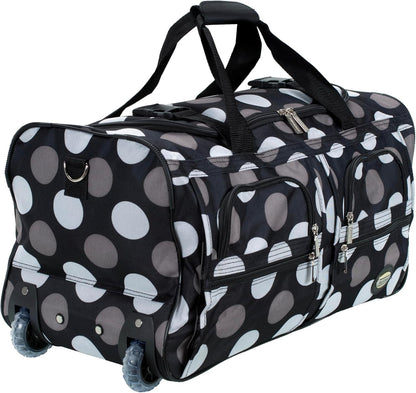 Rolling Duffel Bag, Black, 22" - Colors B