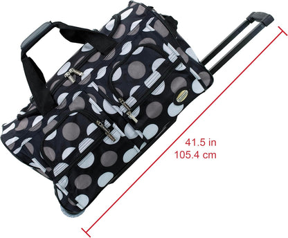 Rolling Duffel Bag, Black, 22" - Colors B