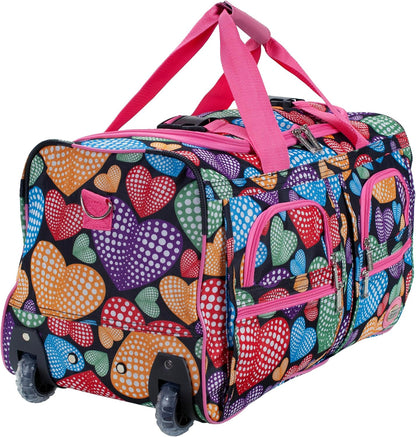 Rolling Duffel Bag, Black, 22" - Colors B