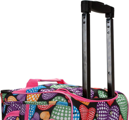 Rolling Duffel Bag, Black, 22" - Colors B
