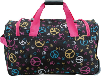 Rolling Duffel Bag, Black, 22" - Colors B