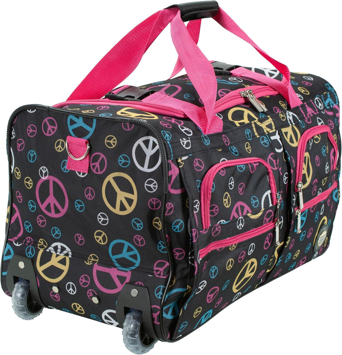 Rolling Duffel Bag, Black, 22" - Colors B