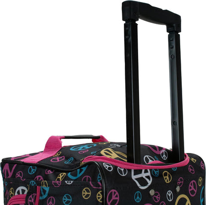 Rolling Duffel Bag, Black, 22" - Colors B