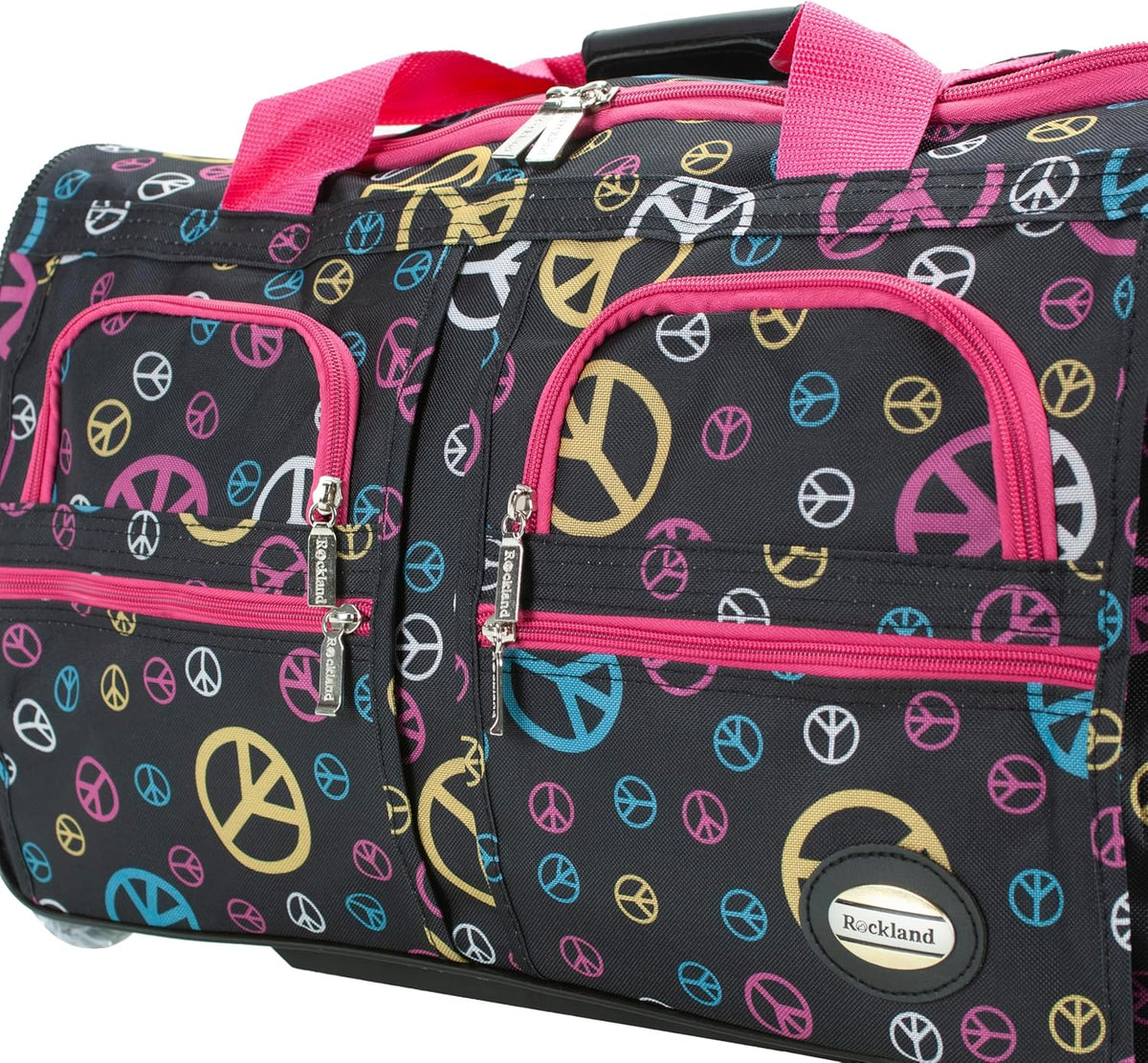 Rolling Duffel Bag, Black, 22" - Colors B