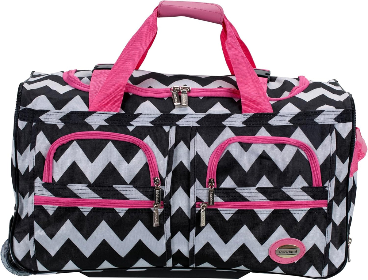 Rolling Duffel Bag, Black, 22" - Colors B