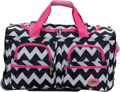 Rolling Duffel Bag, Black, 22" - Colors B