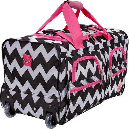 Rolling Duffel Bag, Black, 22" - Colors B