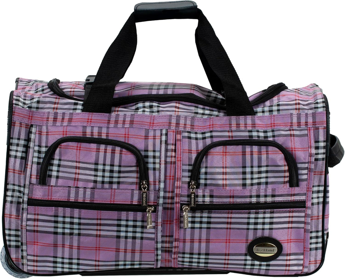 Rolling Duffel Bag, Black, 22" - Colors B