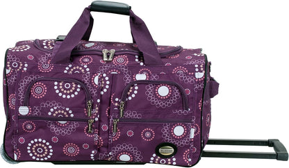 Rolling Duffel Bag, Black, 22" - Colors B