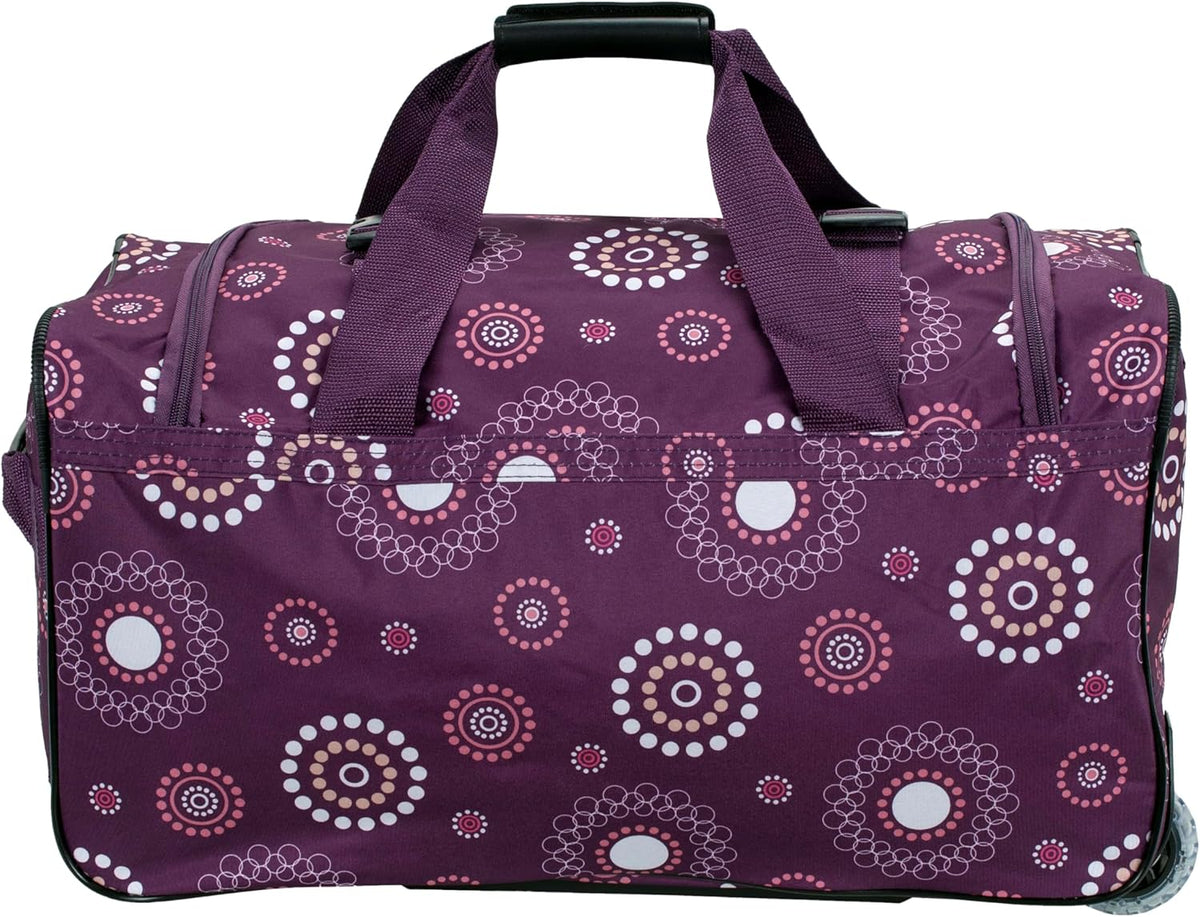 Rolling Duffel Bag, Black, 22" - Colors B