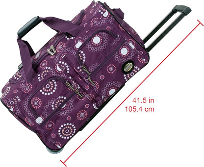 Rolling Duffel Bag, Black, 22" - Colors B