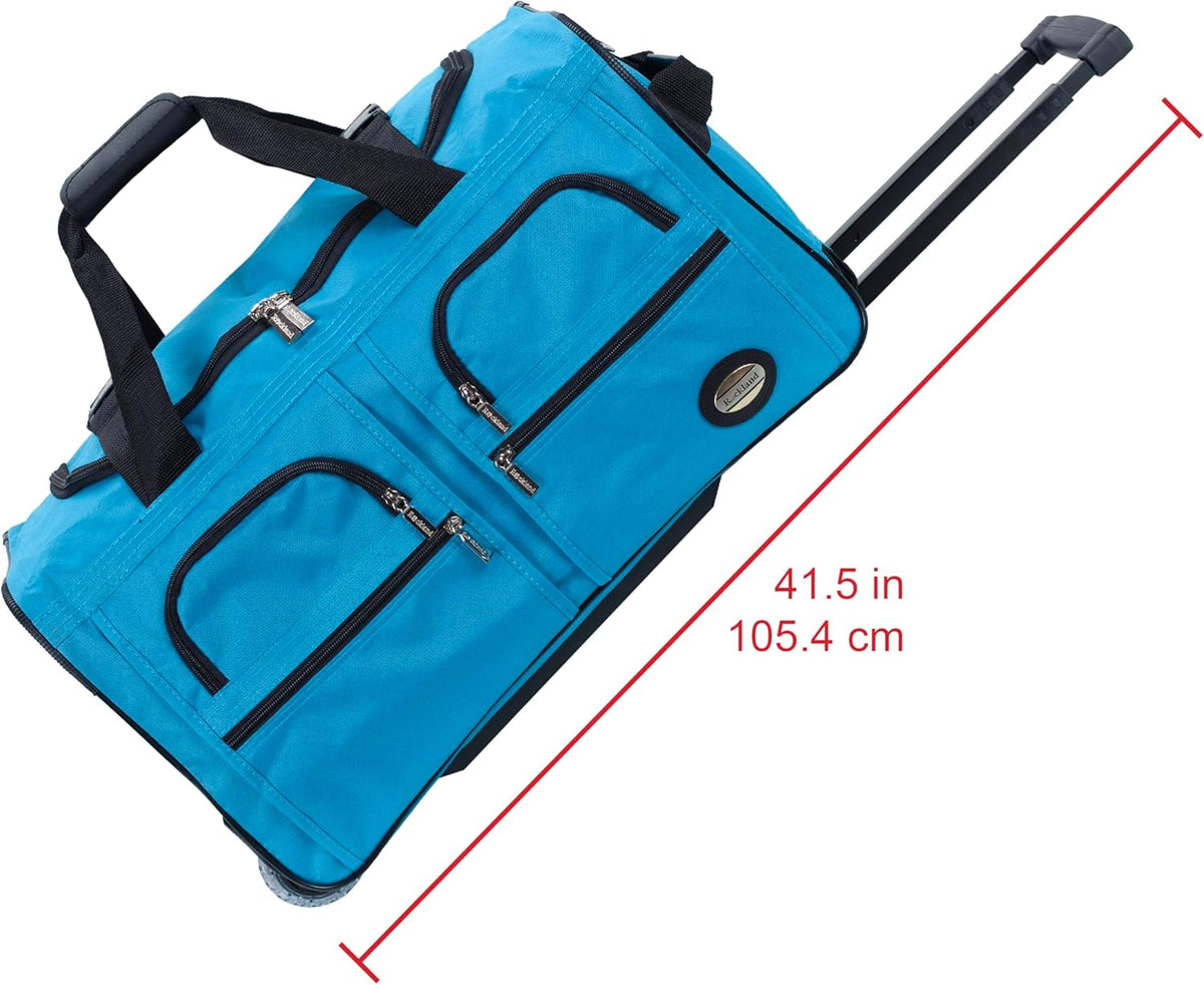 Rolling Duffel Bag, Black, 22" - Colors B