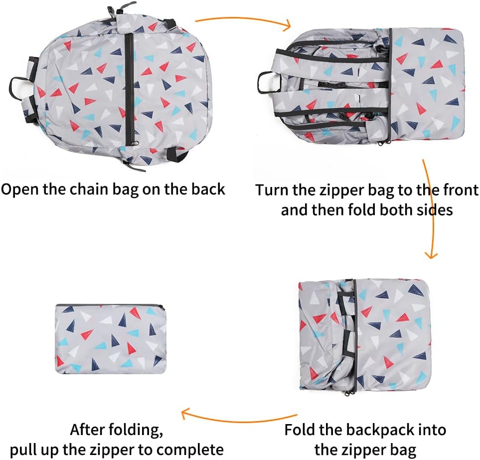 Lightweight Packable Foldable Backpack, Hiking backpack,Travel Backpack (Orange)