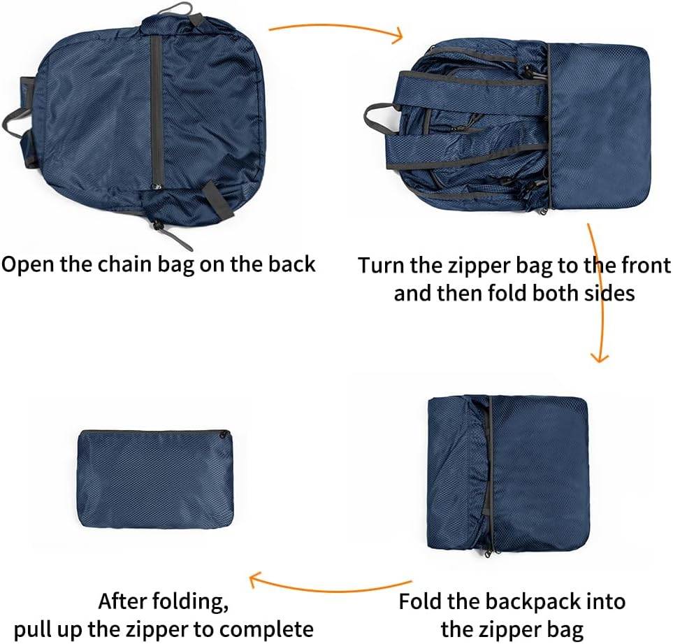 Lightweight Packable Foldable Backpack, Hiking backpack,Travel Backpack (Orange)