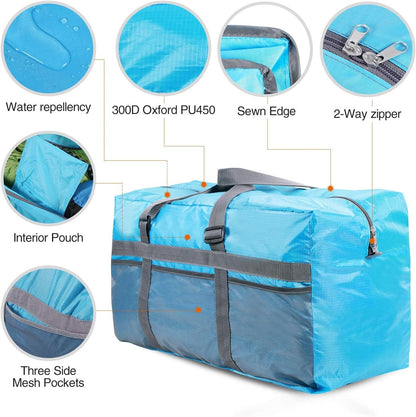 Foldable Travel Bag, Large Sports Bag, 75L/96L/100L, Lightweight Waterproof Tote Bag