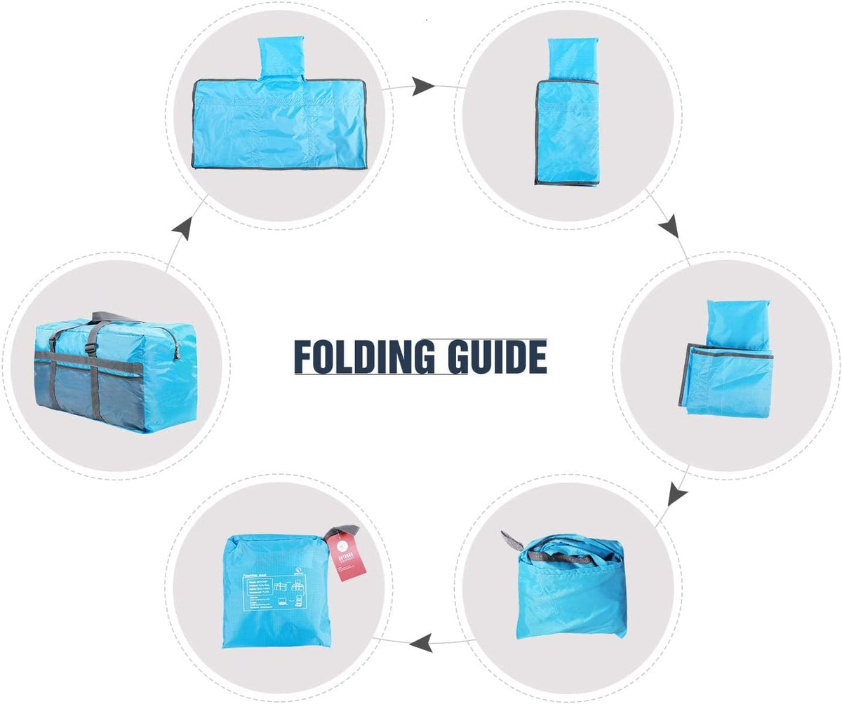 Foldable Travel Bag, Large Sports Bag, 75L/96L/100L, Lightweight Waterproof Tote Bag