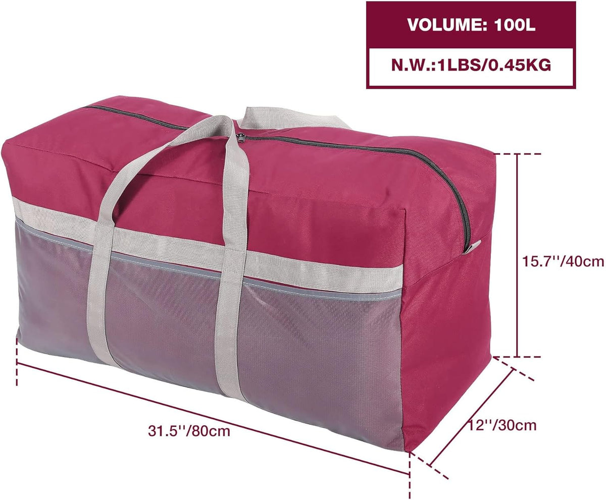 Foldable Travel Bag, Large Sports Bag, 75L/96L/100L, Lightweight Waterproof Tote Bag
