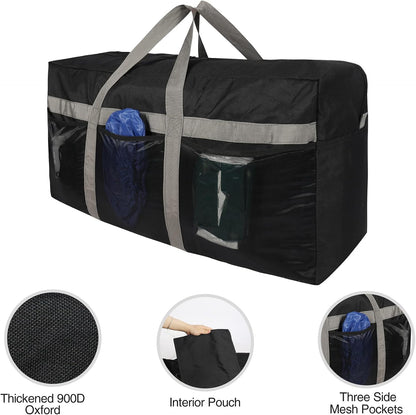 Foldable Travel Bag, Large Sports Bag, 75L/96L/100L, Lightweight Waterproof Tote Bag