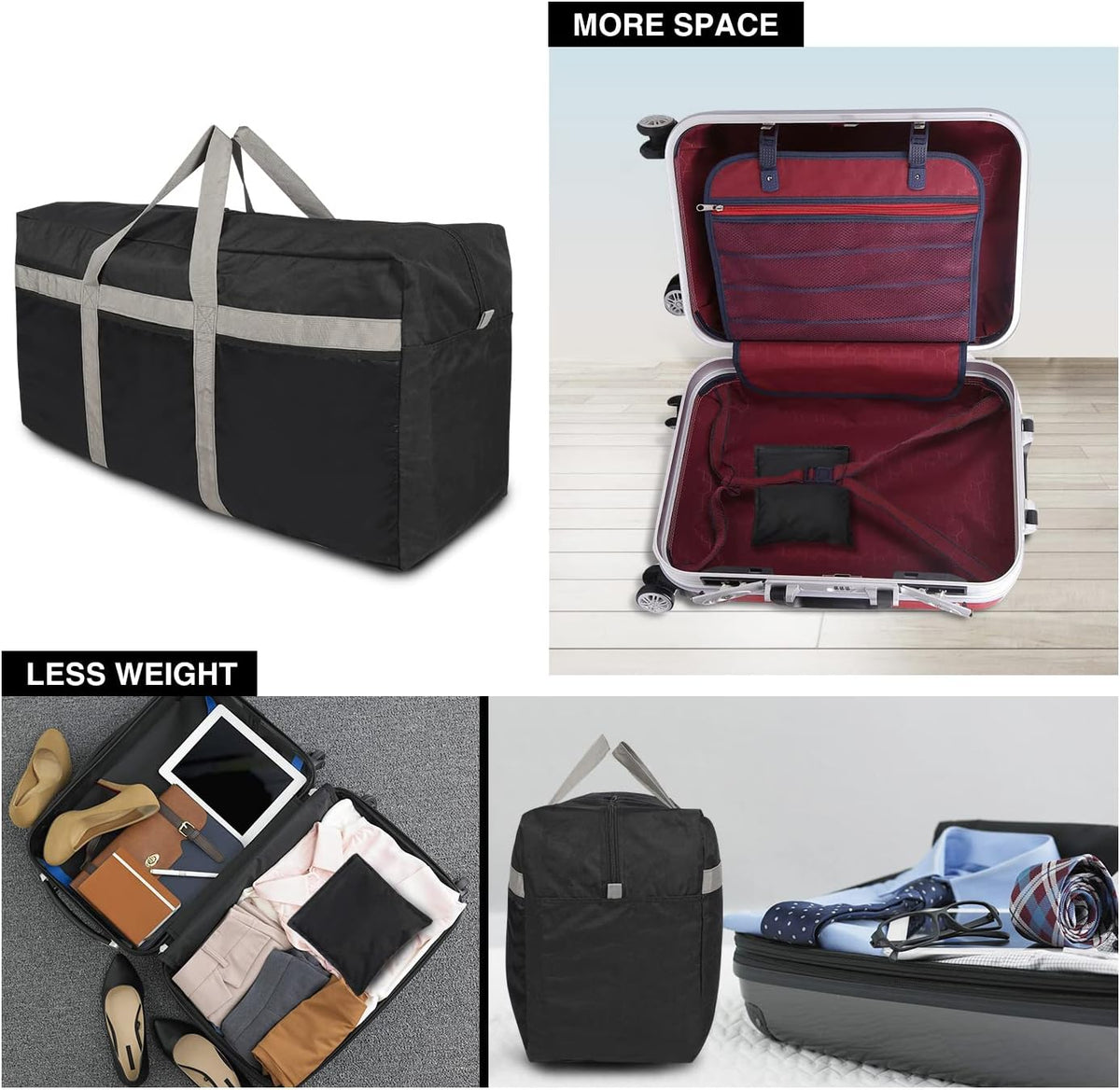 Foldable Travel Bag, Large Sports Bag, 75L/96L/100L, Lightweight Waterproof Tote Bag