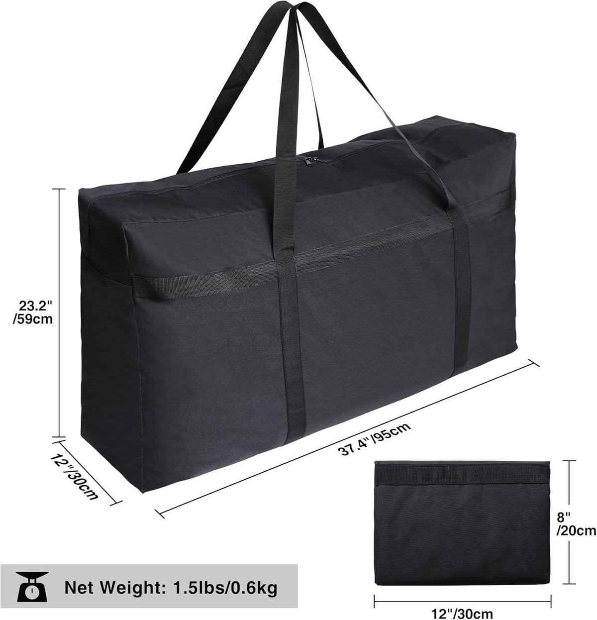 Foldable Travel Bag, Large Sports Bag, 75L/96L/100L, Lightweight Waterproof Tote Bag