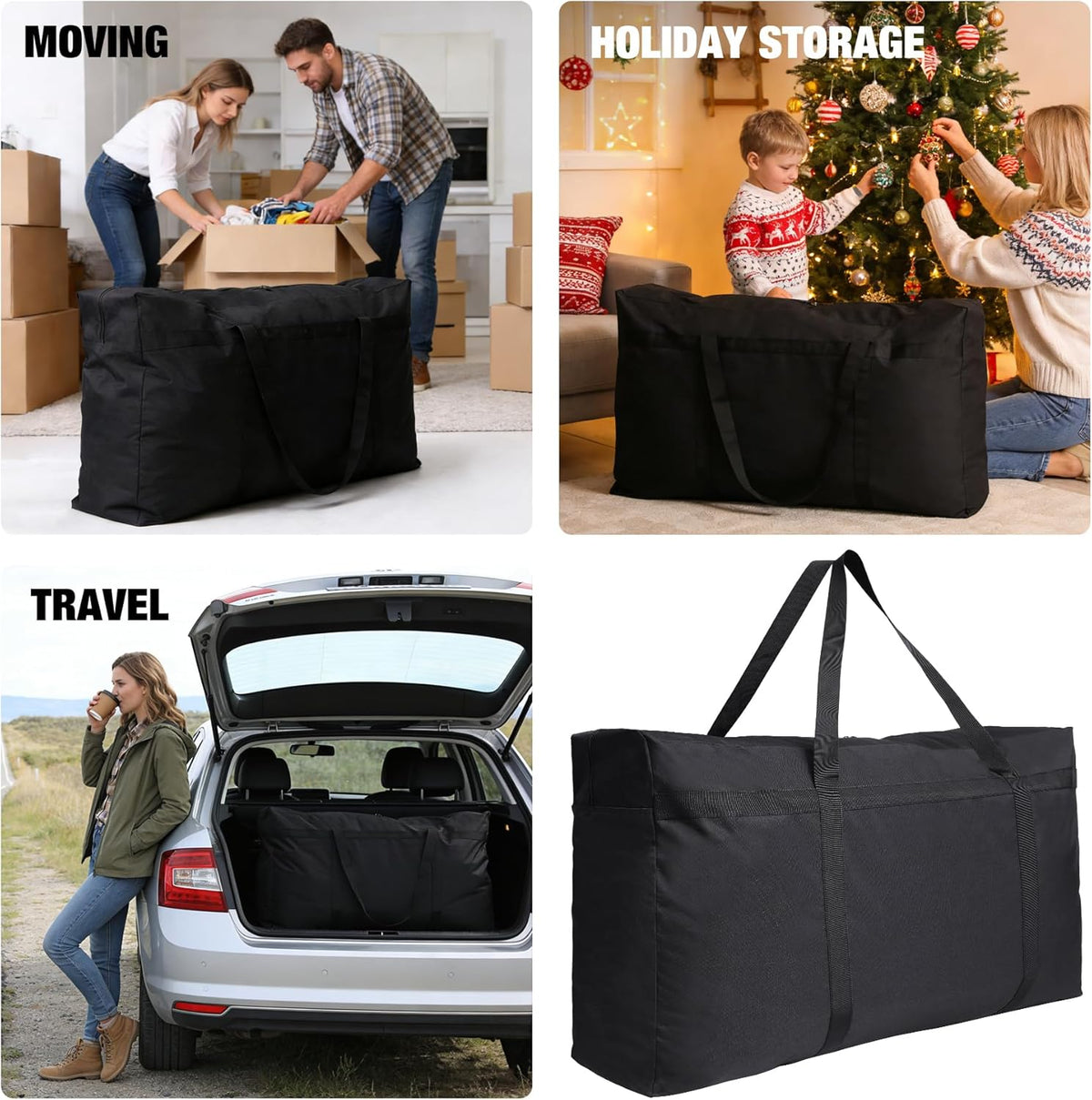 Foldable Travel Bag, Large Sports Bag, 75L/96L/100L, Lightweight Waterproof Tote Bag