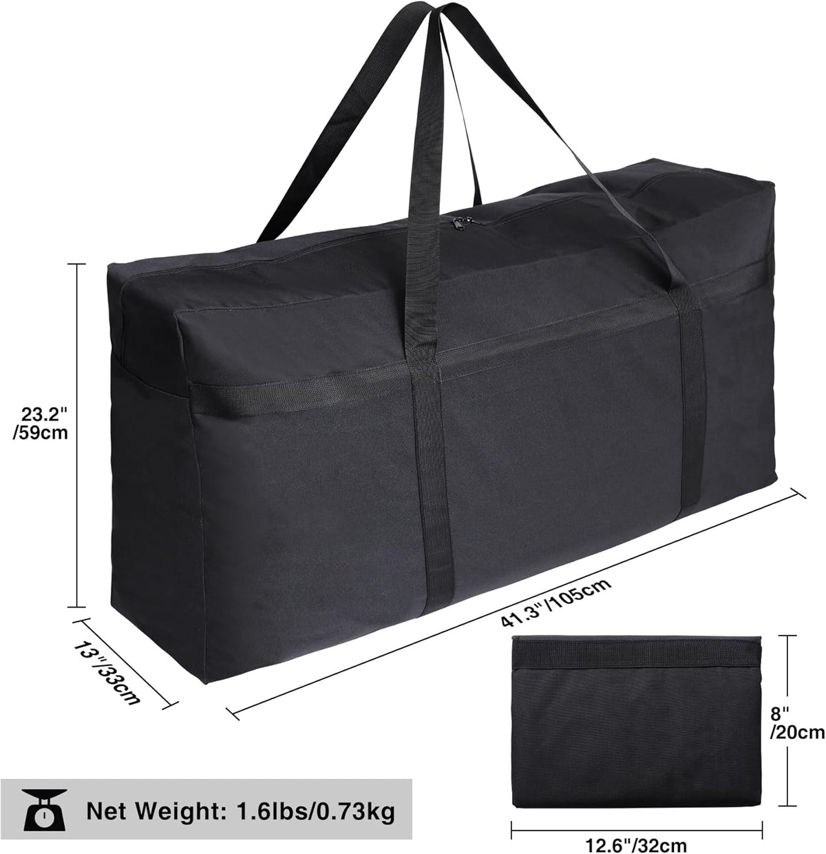 Foldable Travel Bag, Large Sports Bag, 75L/96L/100L, Lightweight Waterproof Tote Bag