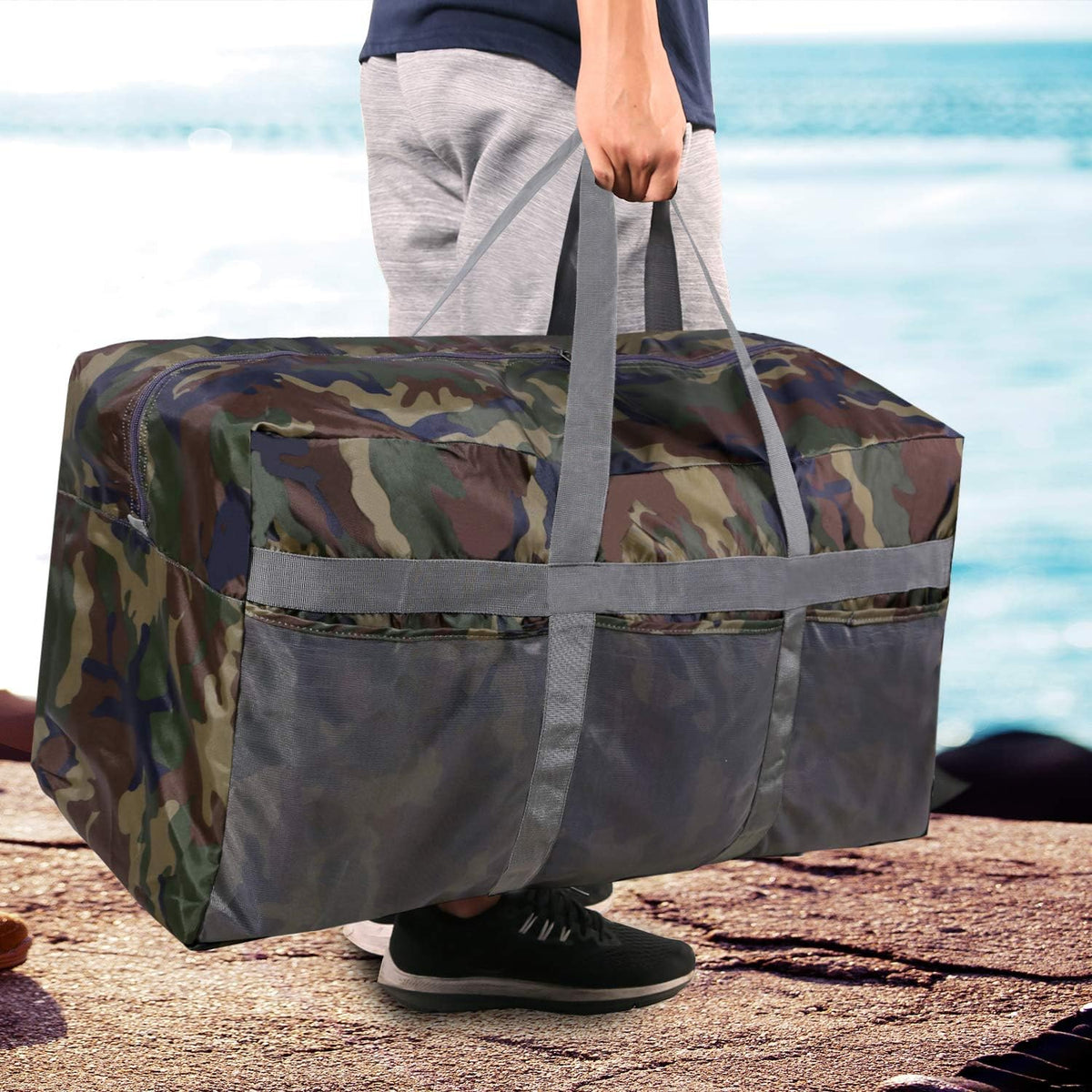 Foldable Travel Bag, Large Sports Bag, 75L/96L/100L, Lightweight Waterproof Tote Bag