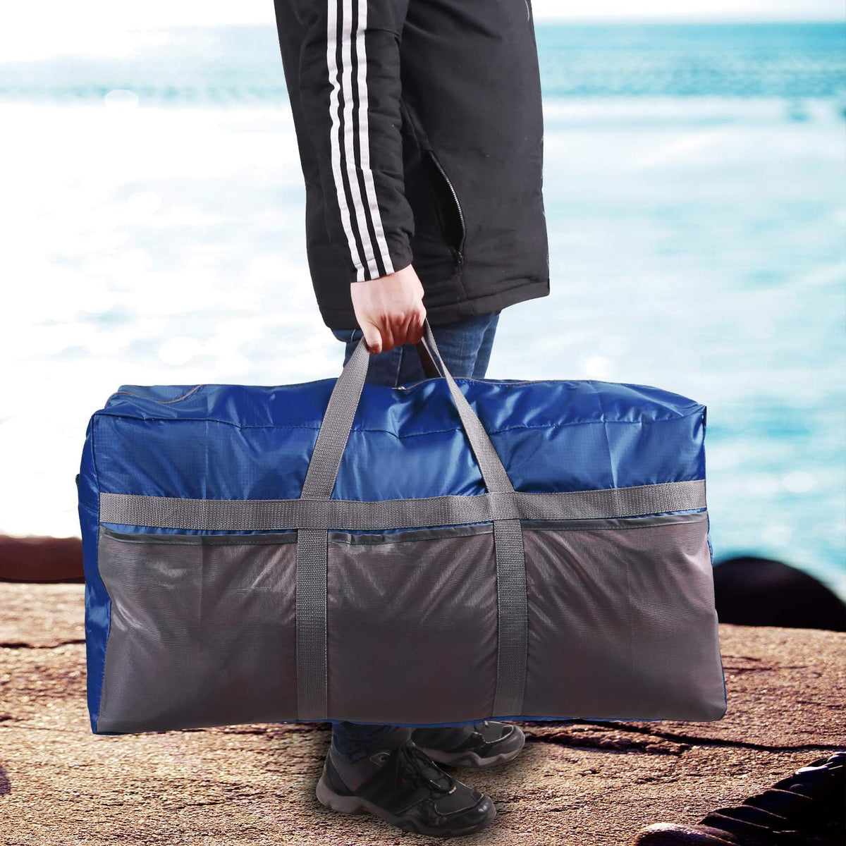 Foldable Travel Bag, Large Sports Bag, 75L/96L/100L, Lightweight Waterproof Tote Bag