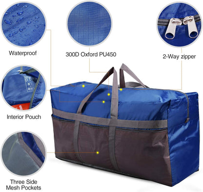 Foldable Travel Bag, Large Sports Bag, 75L/96L/100L, Lightweight Waterproof Tote Bag