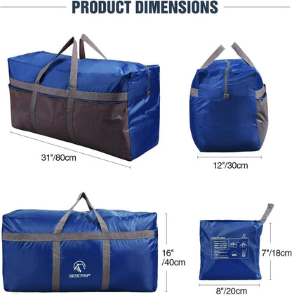 Foldable Travel Bag, Large Sports Bag, 75L/96L/100L, Lightweight Waterproof Tote Bag