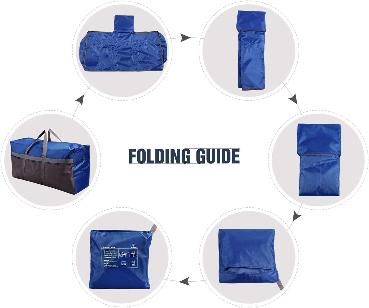 Foldable Travel Bag, Large Sports Bag, 75L/96L/100L, Lightweight Waterproof Tote Bag