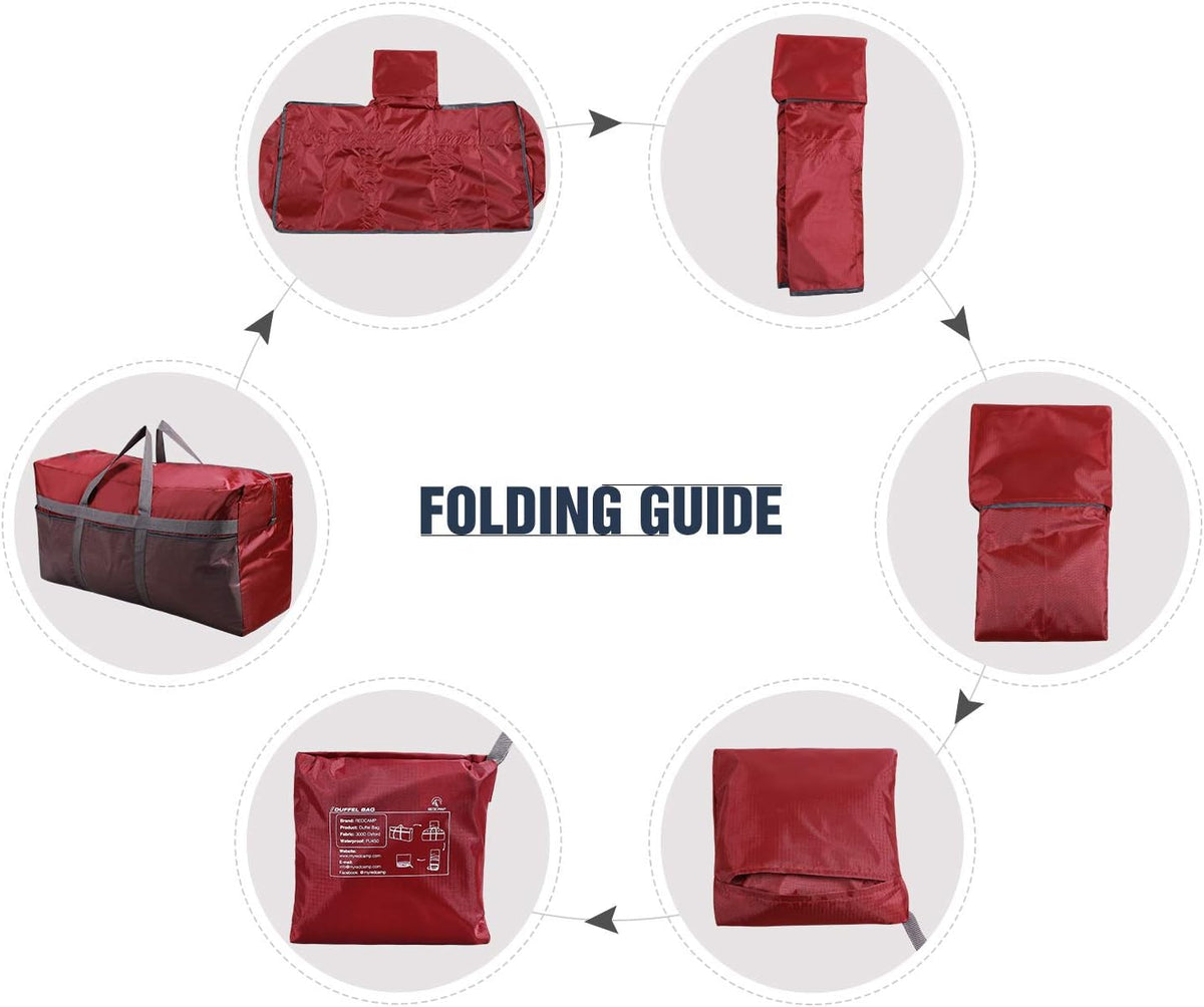 Foldable Travel Bag, Large Sports Bag, 75L/96L/100L, Lightweight Waterproof Tote Bag